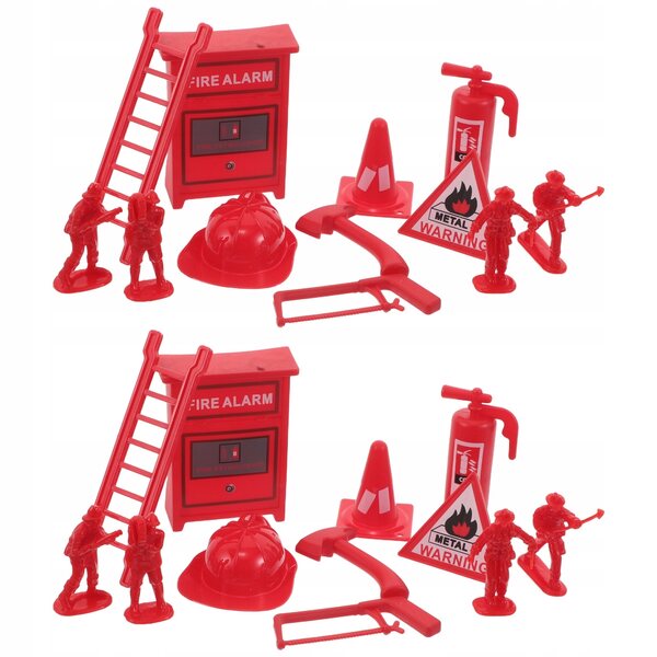 Feuerwehr-Spielzeugset aus Kunststoff, realistisches Zubehör für Kinder-Rollenspiele