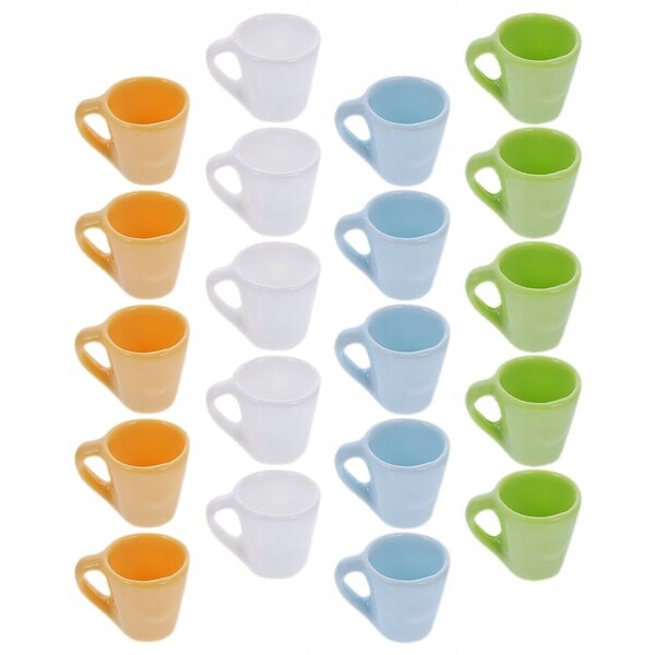 Mini Kubetti Colorati in Resina per Casa delle Bambole - Set da 20 Pezzi