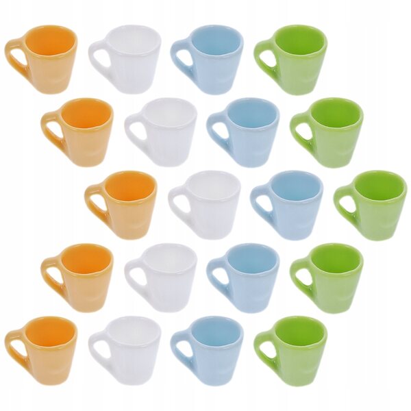 Mini Kubetti Colorati in Resina per Casa delle Bambole - Set da 20 Pezzi