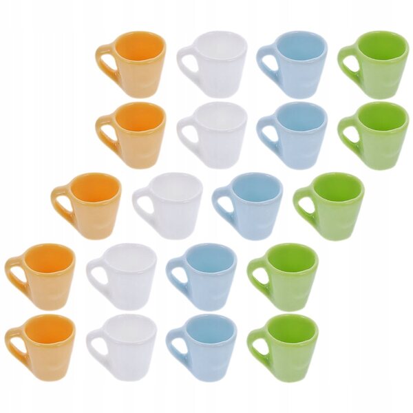 Mini Kubetti Colorati in Resina per Casa delle Bambole - Set da 20 Pezzi