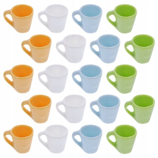 Mini Kubetti Colorati in Resina per Casa delle Bambole - Set da 20 Pezzi