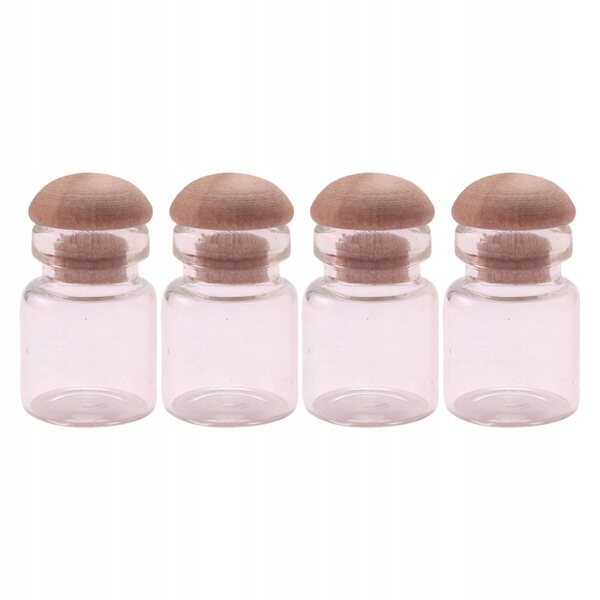 Set 4 Mini Bottiglie in Vetro Decorativo per Casa e Camera da Letto