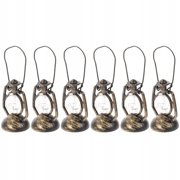 6 SZT. MINIATUROWA LAMPA NAFTOWA DO DEKORACJI MINI DOMKU