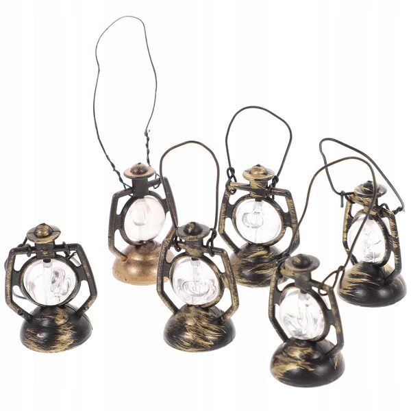 6 SZT. MINIATUROWA LAMPA NAFTOWA DO DEKORACJI MINI DOMKU