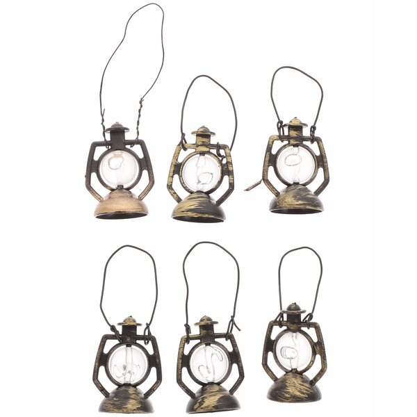 6 SZT. MINIATUROWA LAMPA NAFTOWA DO DEKORACJI MINI DOMKU