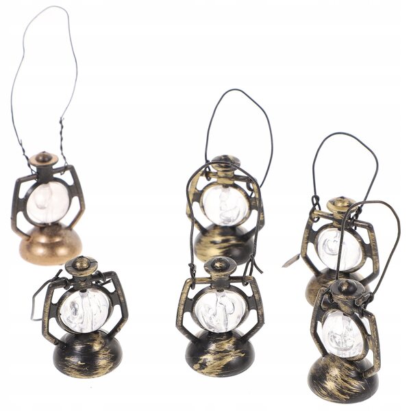 6 SZT. MINIATUROWA LAMPA NAFTOWA DO DEKORACJI MINI DOMKU