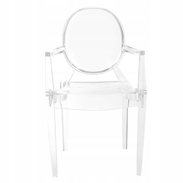 Mini Poltrona Decorativa in Plastica Bianca per Casa delle Bambole 9x8x16 cm