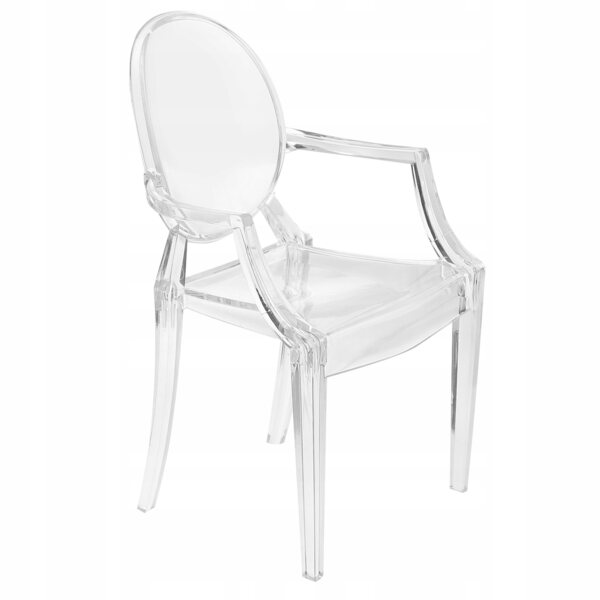 Mini Poltrona Decorativa in Plastica Bianca per Casa delle Bambole 9x8x16 cm