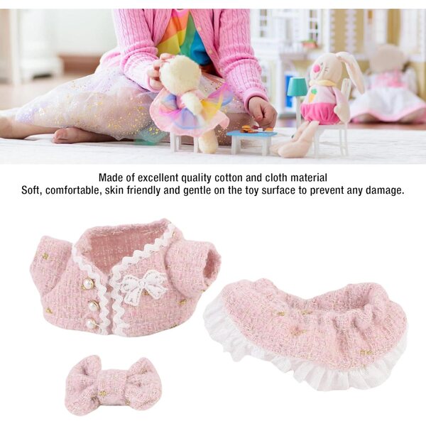 Set Vestiti per Bambole 17 cm ZJchao in Poliestere con Fiocco Colorato