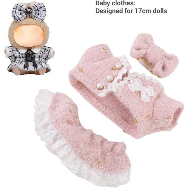 Set Vestiti per Bambole 17 cm ZJchao in Poliestere con Fiocco Colorato
