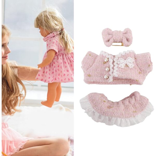 Set Vestiti per Bambole 17 cm ZJchao in Poliestere con Fiocco Colorato