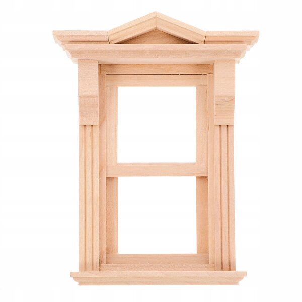 Mini finestra in legno per casa delle bambole, elegante e realistica 12,5x9,5 cm