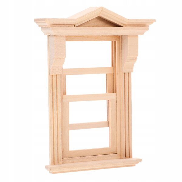 Mini finestra in legno per casa delle bambole, elegante e realistica 12,5x9,5 cm