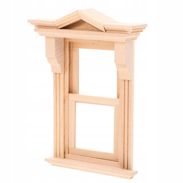 Mini finestra in legno per casa delle bambole, elegante e realistica 12,5x9,5 cm