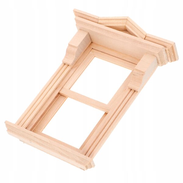 Mini finestra in legno per casa delle bambole, elegante e realistica 12,5x9,5 cm