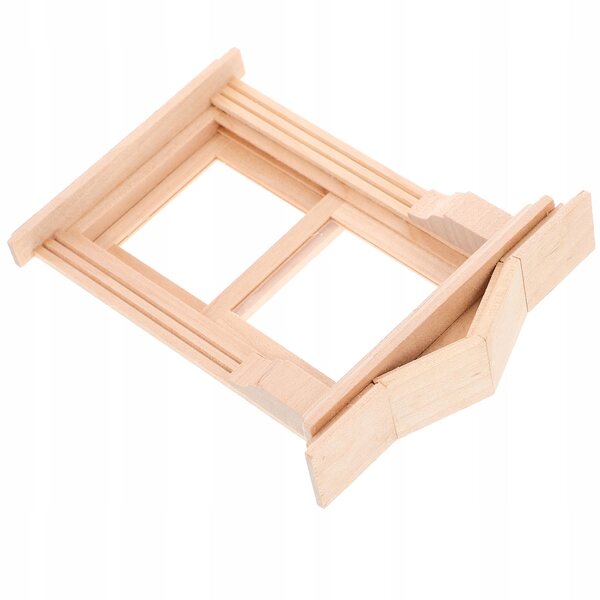 Mini finestra in legno per casa delle bambole, elegante e realistica 12,5x9,5 cm