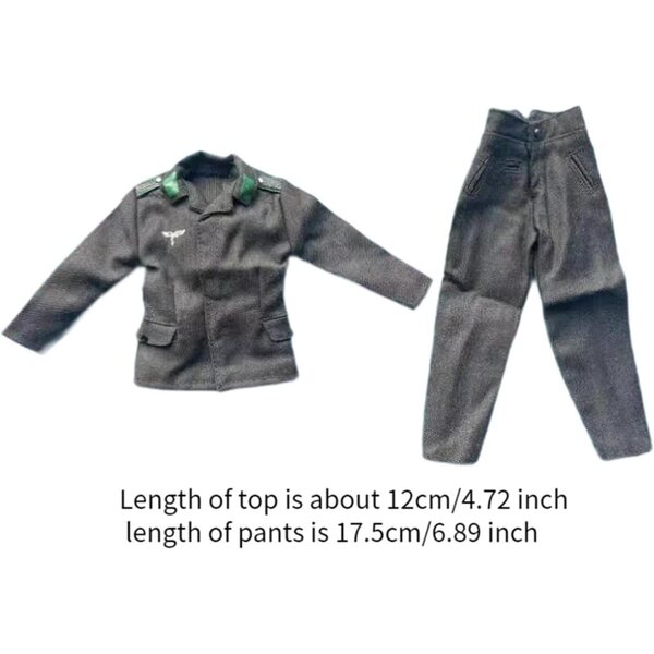 Vestiti per Bambole 1/6 Guohetuk Cappotto e Pantaloni in Tessuto Elegante