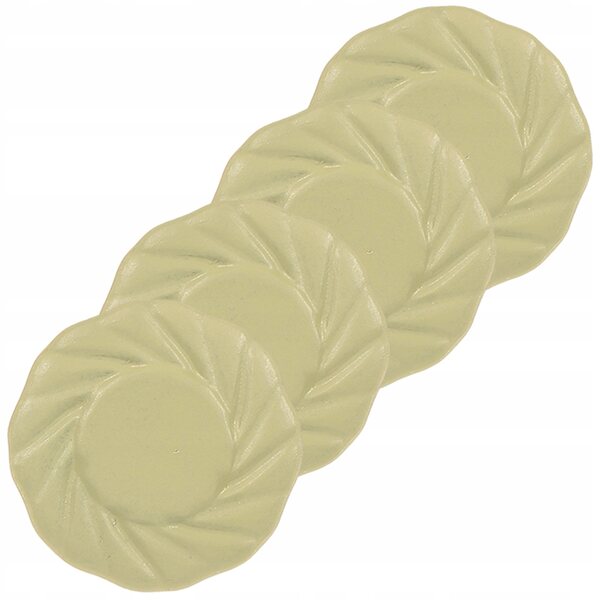 Set 4 mini piatti verdi in plastica per casa delle bambole, accessori decorativi