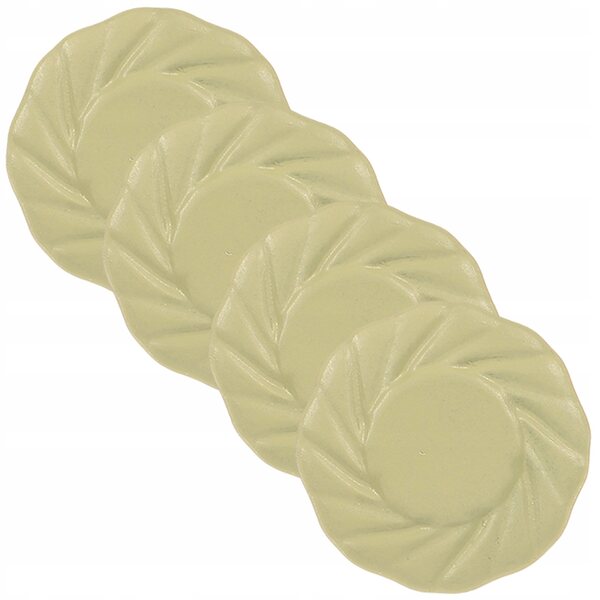 Set 4 mini piatti verdi in plastica per casa delle bambole, accessori decorativi