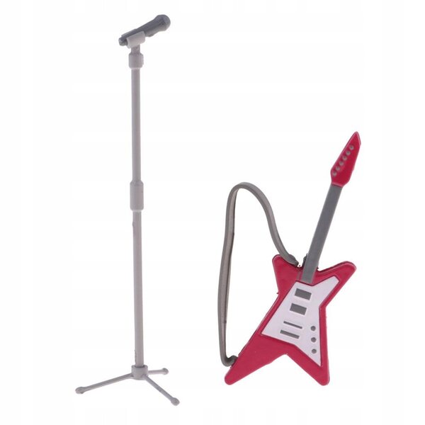 Miniatur-Musikinstrument Gitarre für Puppenhaus 1/6 aus Holz