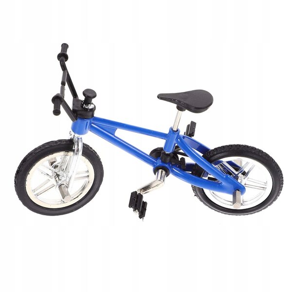 Miniatura Bicicletta Blu in Metallo per Decorazioni Casa delle Bambole