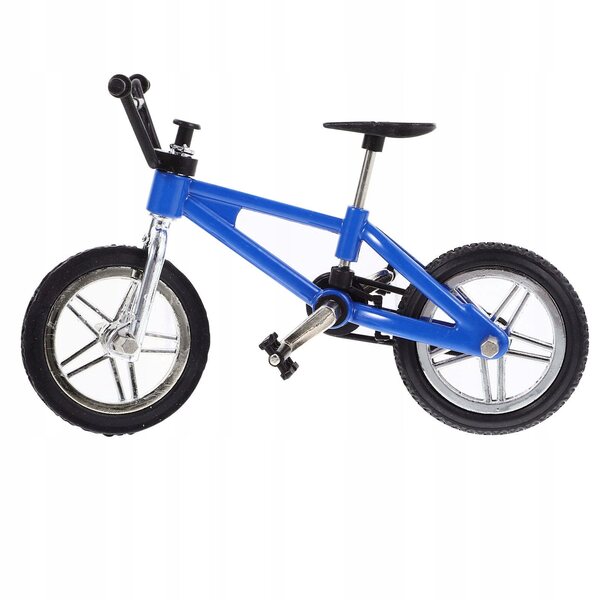 Miniatura Bicicletta Blu in Metallo per Decorazioni Casa delle Bambole
