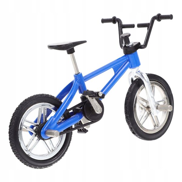 Miniatura Bicicletta Blu in Metallo per Decorazioni Casa delle Bambole