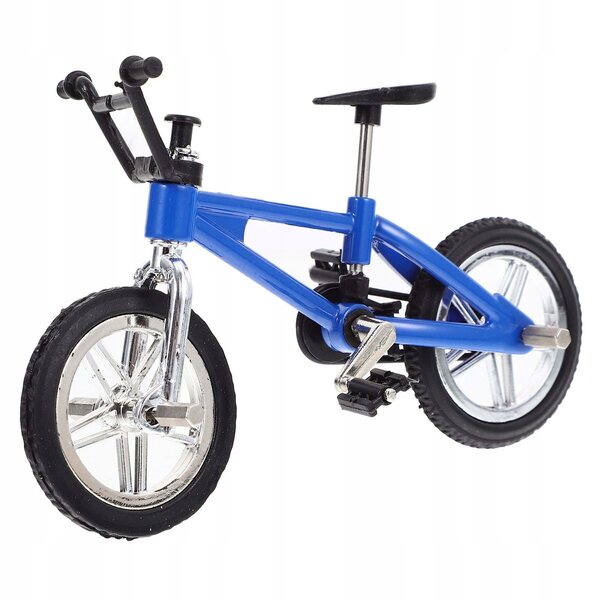 Miniatura Bicicletta Blu in Metallo per Decorazioni Casa delle Bambole