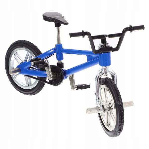 Miniatura Bicicletta Blu in Metallo per Decorazioni Casa delle Bambole