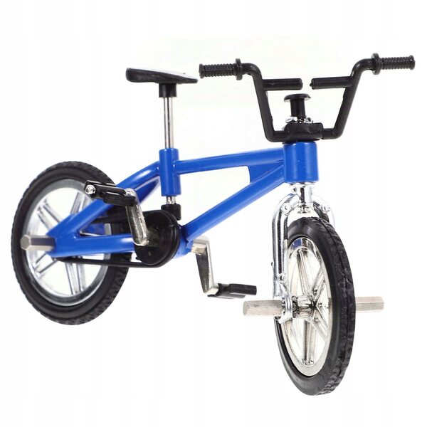 Miniatura Bicicletta Blu in Metallo per Decorazioni Casa delle Bambole