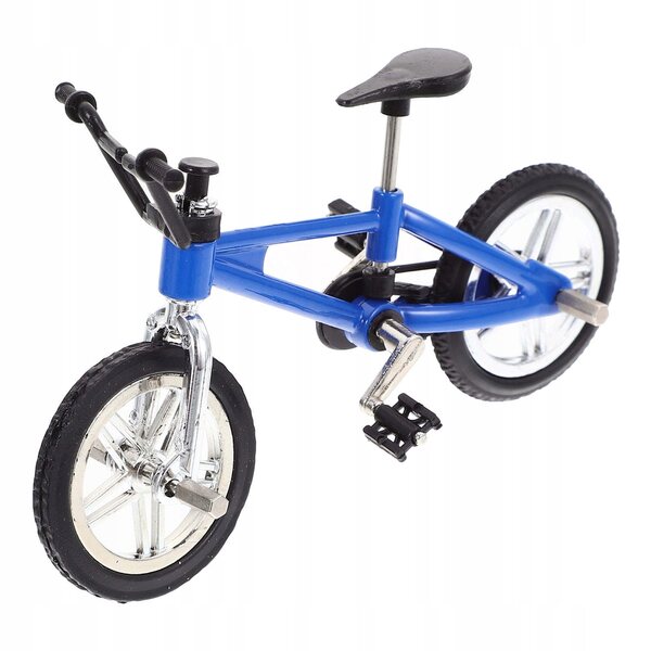 Miniatura Bicicletta Blu in Metallo per Decorazioni Casa delle Bambole