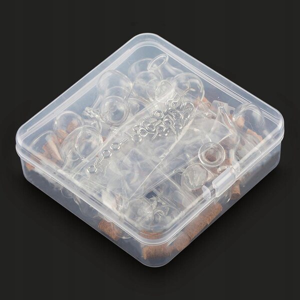30 Mini-Glasflaschen mit Korken für Dekorationen und Bastelarbeiten