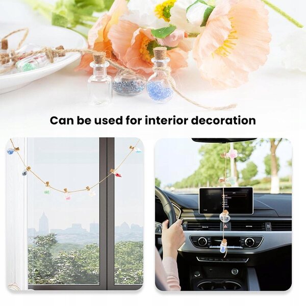 30 Mini-Glasflaschen mit Korken für Dekorationen und Bastelarbeiten