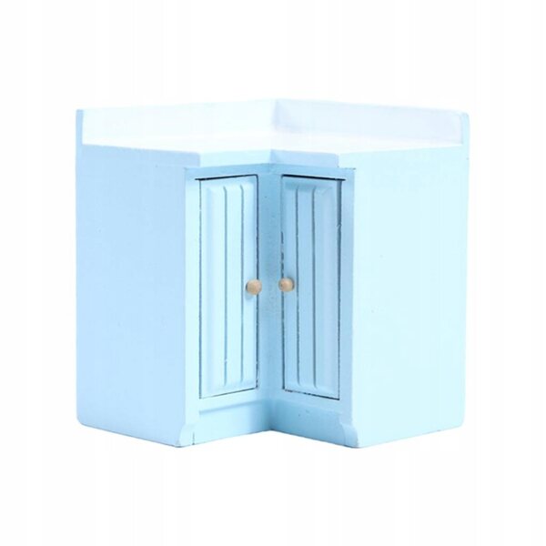 Drewniany 1/12 Dollhouse Miniaturowe Mini Meble Kuchenne Malutka szafka narożna