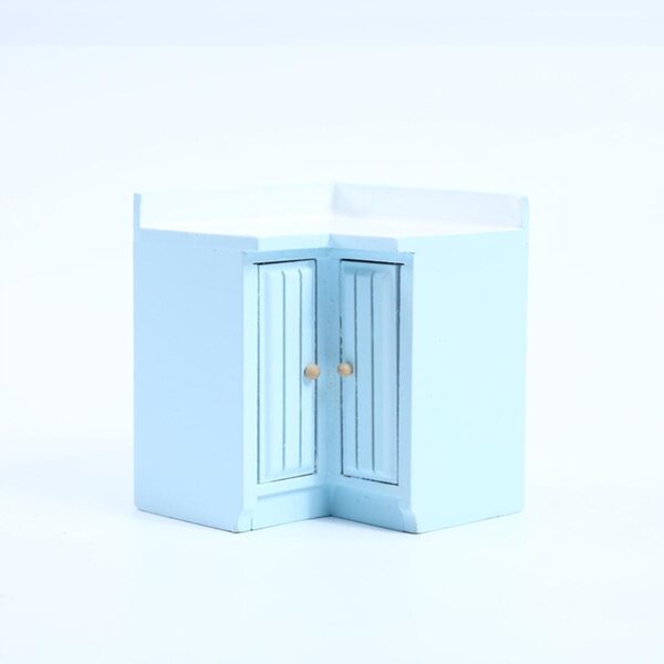 Drewniany 1/12 Dollhouse Miniaturowe Mini Meble Kuchenne Malutka szafka narożna