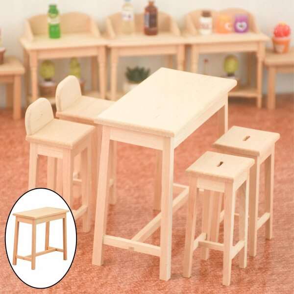 Miniatuur houten eetmeubilair 1:12 voor decoratief poppenhuis
