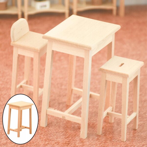 Holzminiaturen 1:12 Esszimmermöbel für Puppenhaus-Kinderspiele