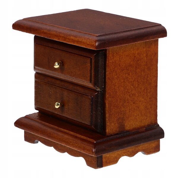 Miniatura in Legno Stolik Notturno per Casa delle Bambole, Design Elegante