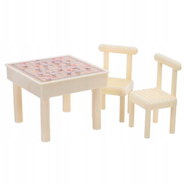 MINI SZACHY PLASTIKOWE Z KRZESEŁKAMI DO DOMKU DLA LALEK
