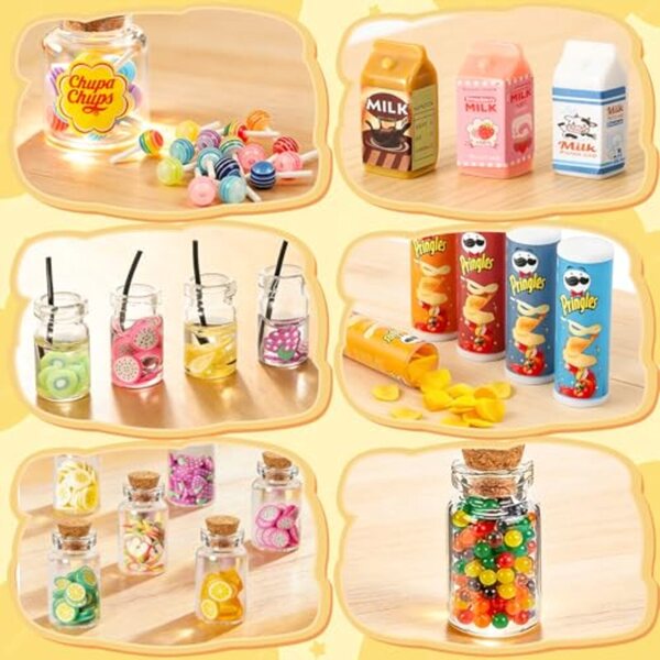 Set 19 Miniature Accessori in Legno per Casa delle Bambole - Alta Qualità e Durata