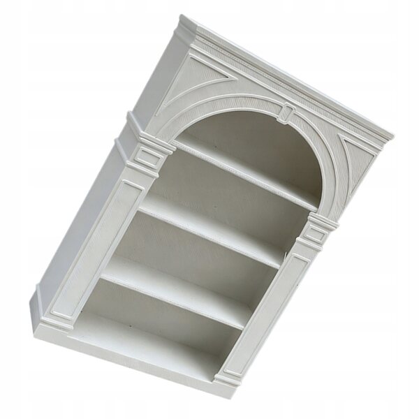 Mini scaffale bianco in legno per casa delle bambole, organizer e decorazione