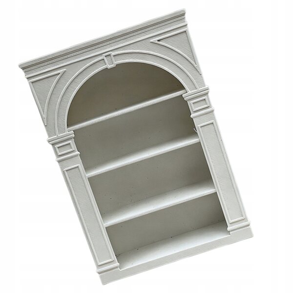 Mini scaffale bianco in legno per casa delle bambole, organizer e decorazione