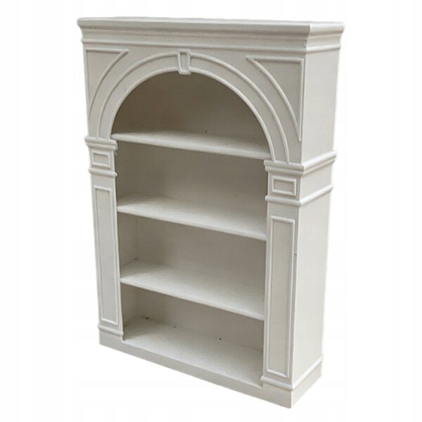 Mini scaffale bianco in legno per casa delle bambole, organizer e decorazione