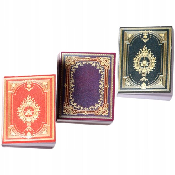 Livres miniatures de style rétro pour maisons de poupées, ensemble de 3 pièces en papier