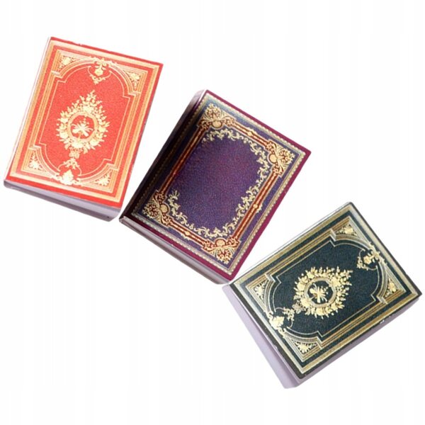 Livres miniatures de style rétro pour maisons de poupées, ensemble de 3 pièces en papier