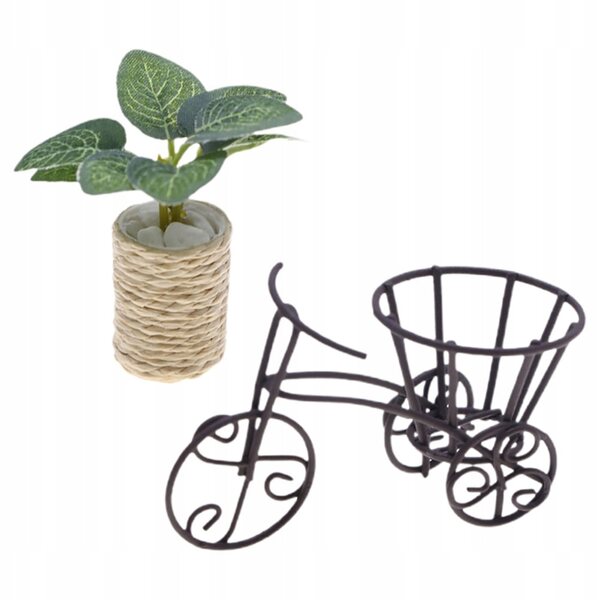 Miniatuur fietsenstandaard, elegante lichtmetalen bloemenstandaard
