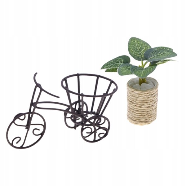 Miniatuur fietsenstandaard, elegante lichtmetalen bloemenstandaard