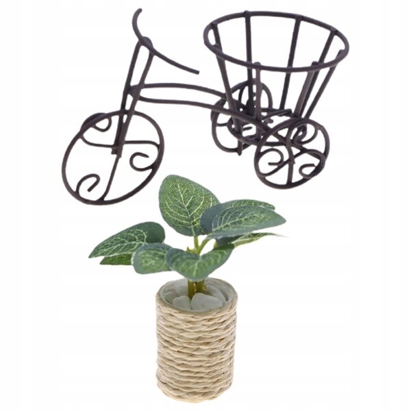 Miniatuur fietsenstandaard, elegante lichtmetalen bloemenstandaard