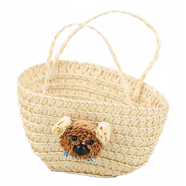 1:12 Puppenhaus Miniatur Beige Korb mit Papiergriff