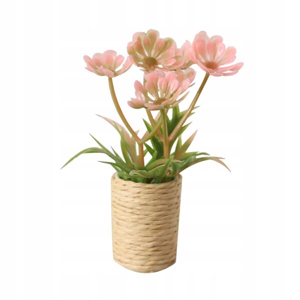 Miniatura pianta bonsai rosa 1/12 per casa delle bambole decorazione realistica